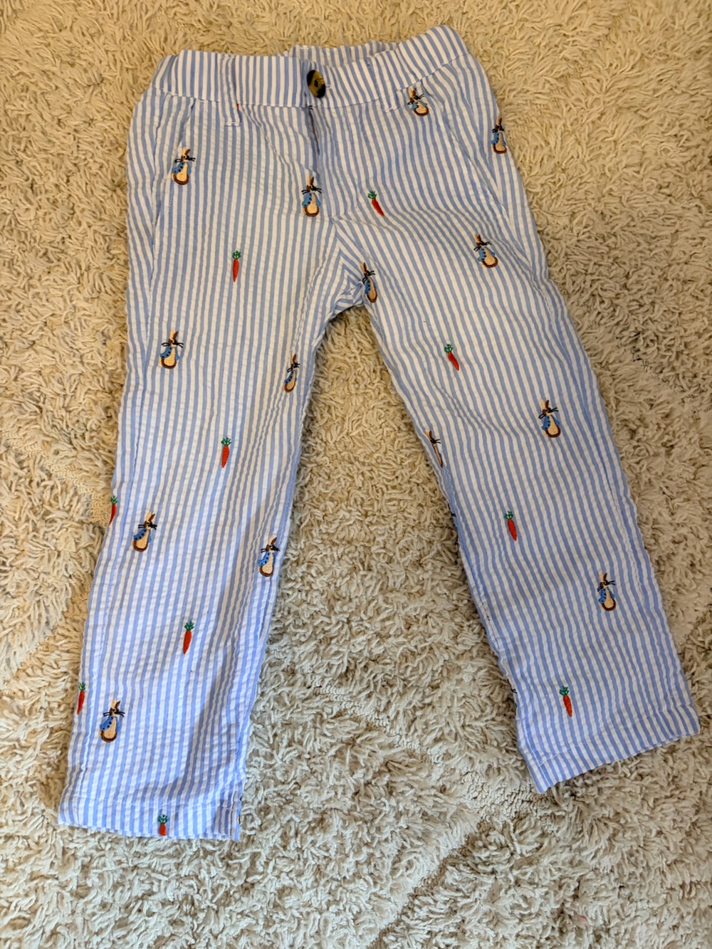 Smockingbird Peter Rabbit Boys Seersucker Easter Pants - 4